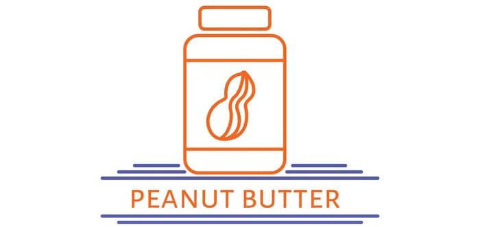 Peanut butter in a jar.